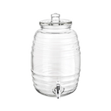 Barril Vitrolero Dispensador 10 Litros de Vidrio con Tapa y Llave Vittori 2812  (Venta Exclusiva para CDMX y Área Metropolitana)