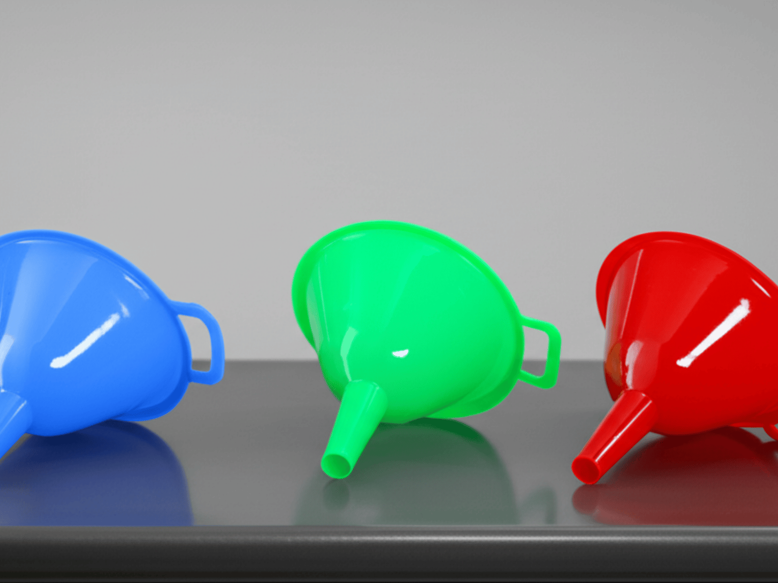 Embudo de Plástico para Cocina Multi Usos Práctico Varios Colores Tab and Kit