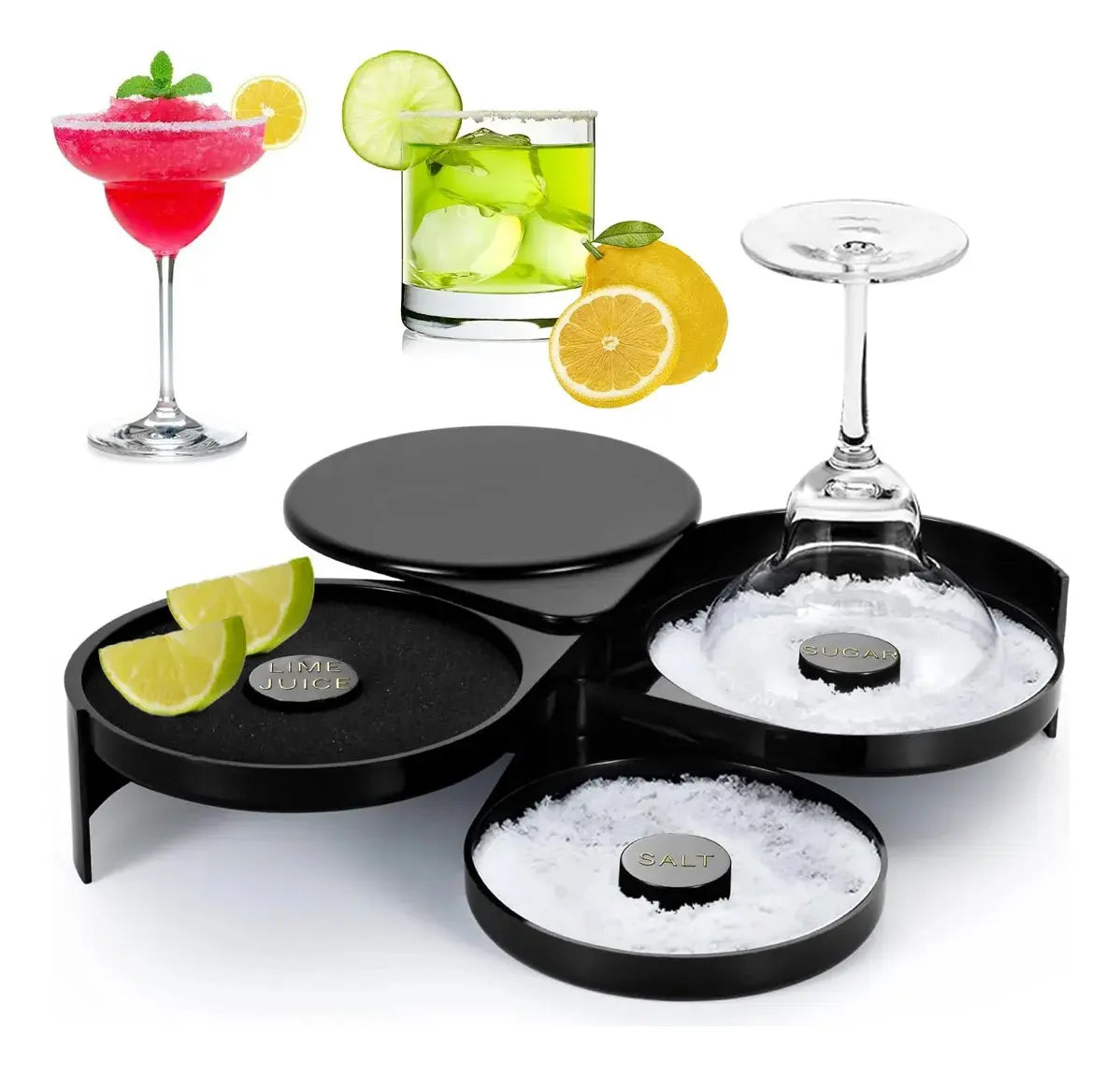 Escarchador para Vasos de 3 niveles de Acrilico Negro Buffetware PLSSGR001