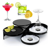 Escarchador para Vasos de 3 niveles de Acrilico Negro Buffetware PLSSGR001