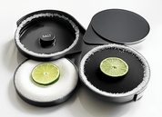 Escarchador para Vasos de 3 niveles de Acrilico Negro Buffetware PLSSGR001
