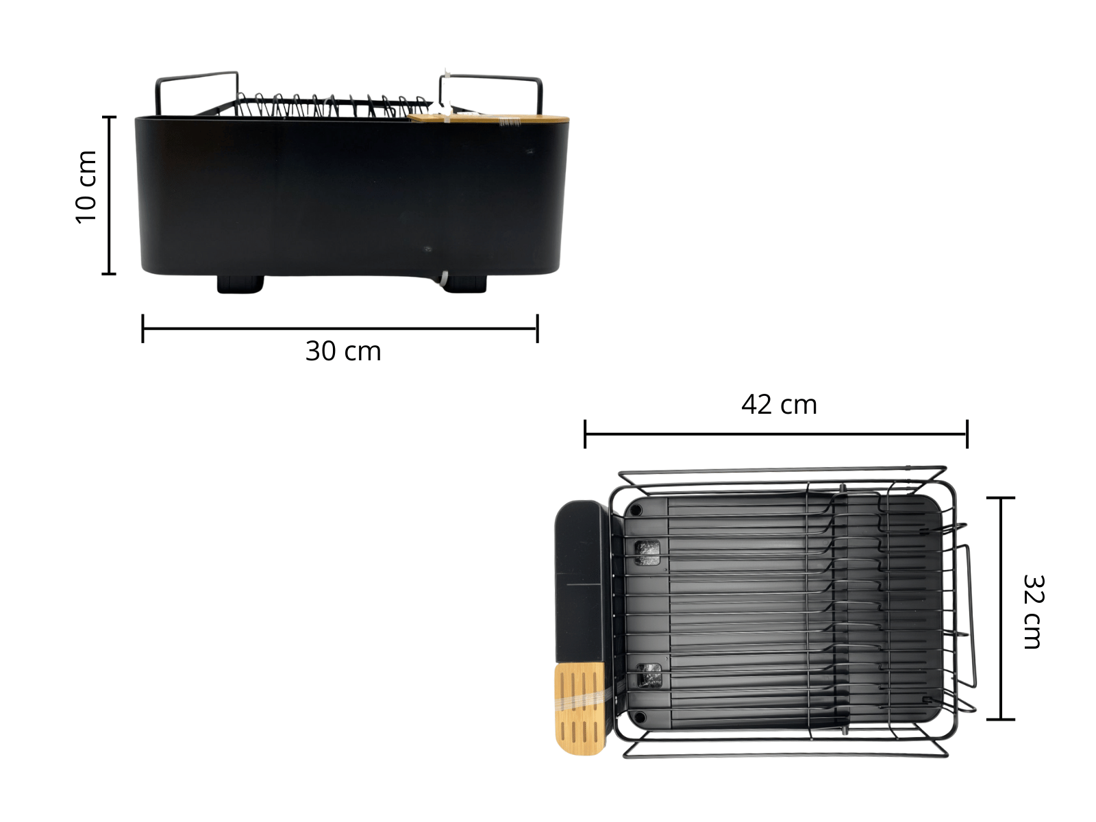 Escurridor para Platos Expandible de Acero Inoxidable Negro Escencial 60001291 Vasconia