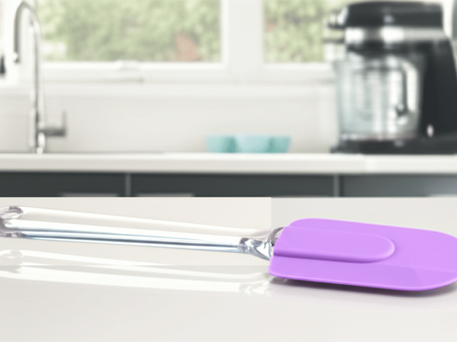 Espátula Miserable de Silicón con Mango de Plástico de 24.7 cm Varios Colores Tab and Kit
