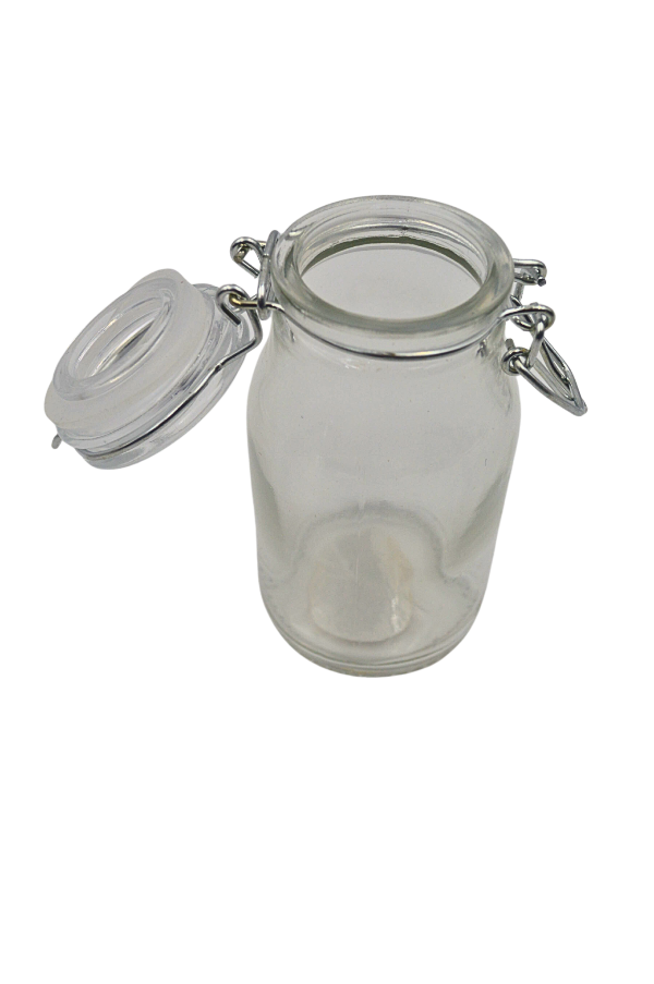 Frasco Brocal Chico de Vidrio Lecherito con Tapa Hermética y Boche 170 ml Vittori