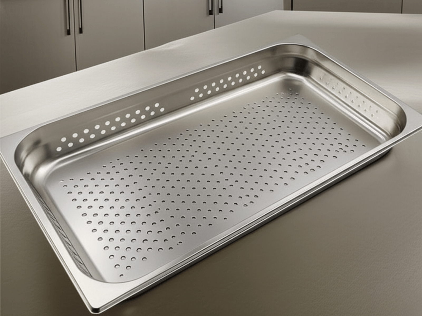 Inserto Recipiente Entero Perforado de 7 Litros 32x53x6 cm Acero Inoxidable BW112 Buffetware