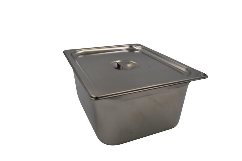 Inserto Recipiente Medio de 10 Litros 26x15x32 cm Acero Inoxidable con Tapa BW206 Buffetware