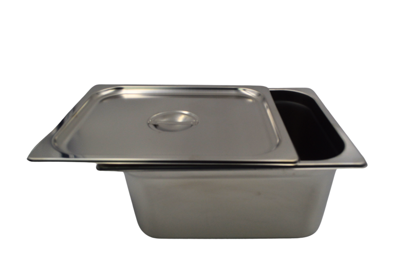 Inserto Recipiente Medio de 10 Litros 26x15x32 cm Acero Inoxidable con Tapa BW206 Buffetware