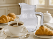 Jarra Cremera de 500 ml de Vidrio Lisa Resistente Elegante YH-10 Jemaflex
