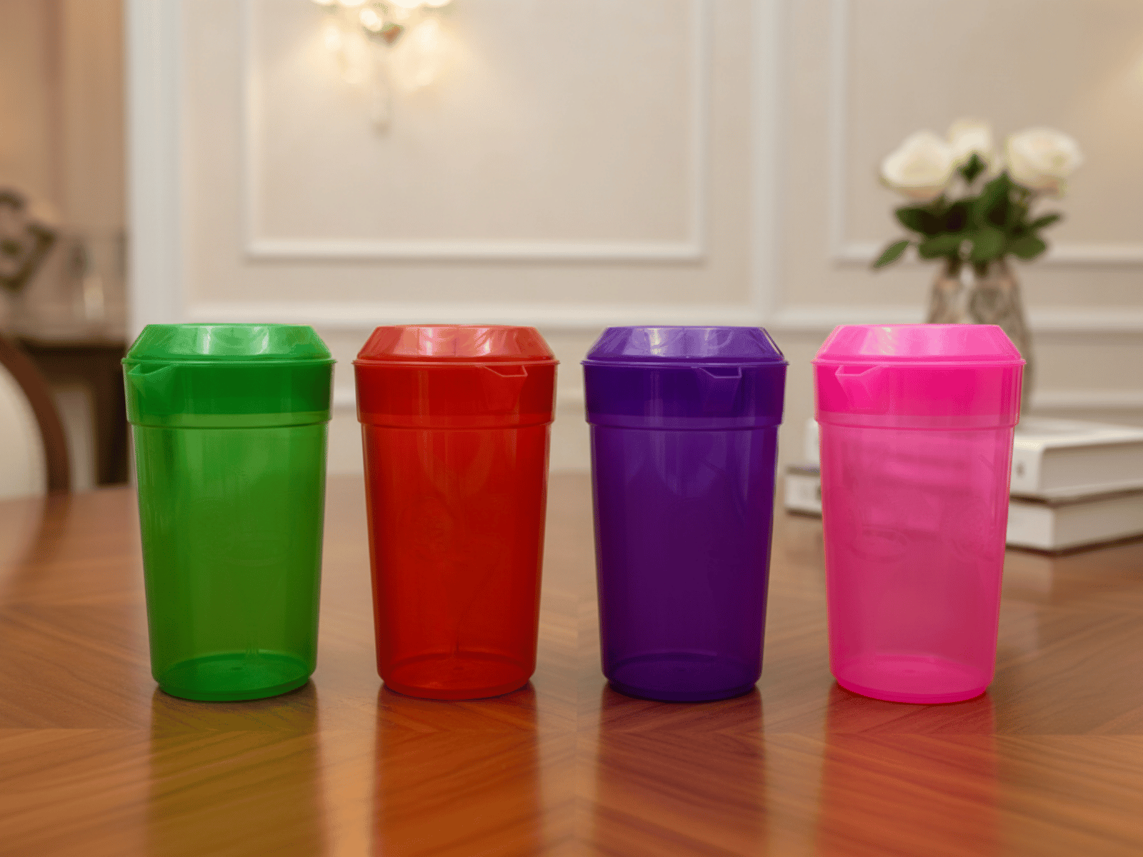 Jarra de Plástico Graduada con Tapa de Varios Colores 3 Litros Bonita Ferplast
