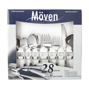 Juego de Cubiertos de Acero Inoxidable de 28 Piezas para 6 Personas Toledo Moven