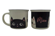 Juego de 2 tazas de 345 ml de Gatos Michis de Porcelana Resistentes Apto Microondas AM17-002