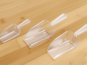 Juego de 3 Cucharas para Granel de Plástico y Silicón Transparentes Tab and Kit
