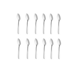 Juego de Cucharas Cafeteras Té Económicos de 12 piezas de Acero Inoxidable Malva II B400STSA Moven