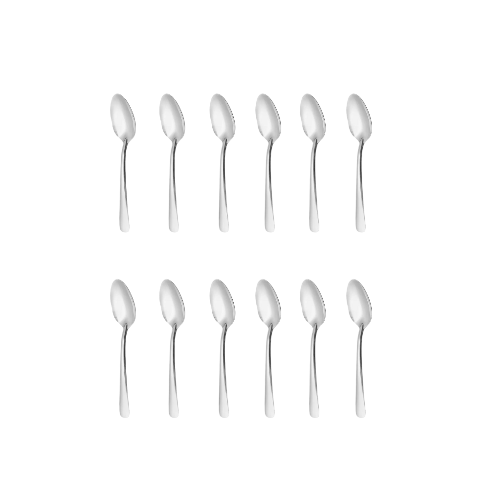 Juego de Cucharas Soperas Económicos de 12 piezas de Acero Inoxidable Malva II B400SPLA Moven