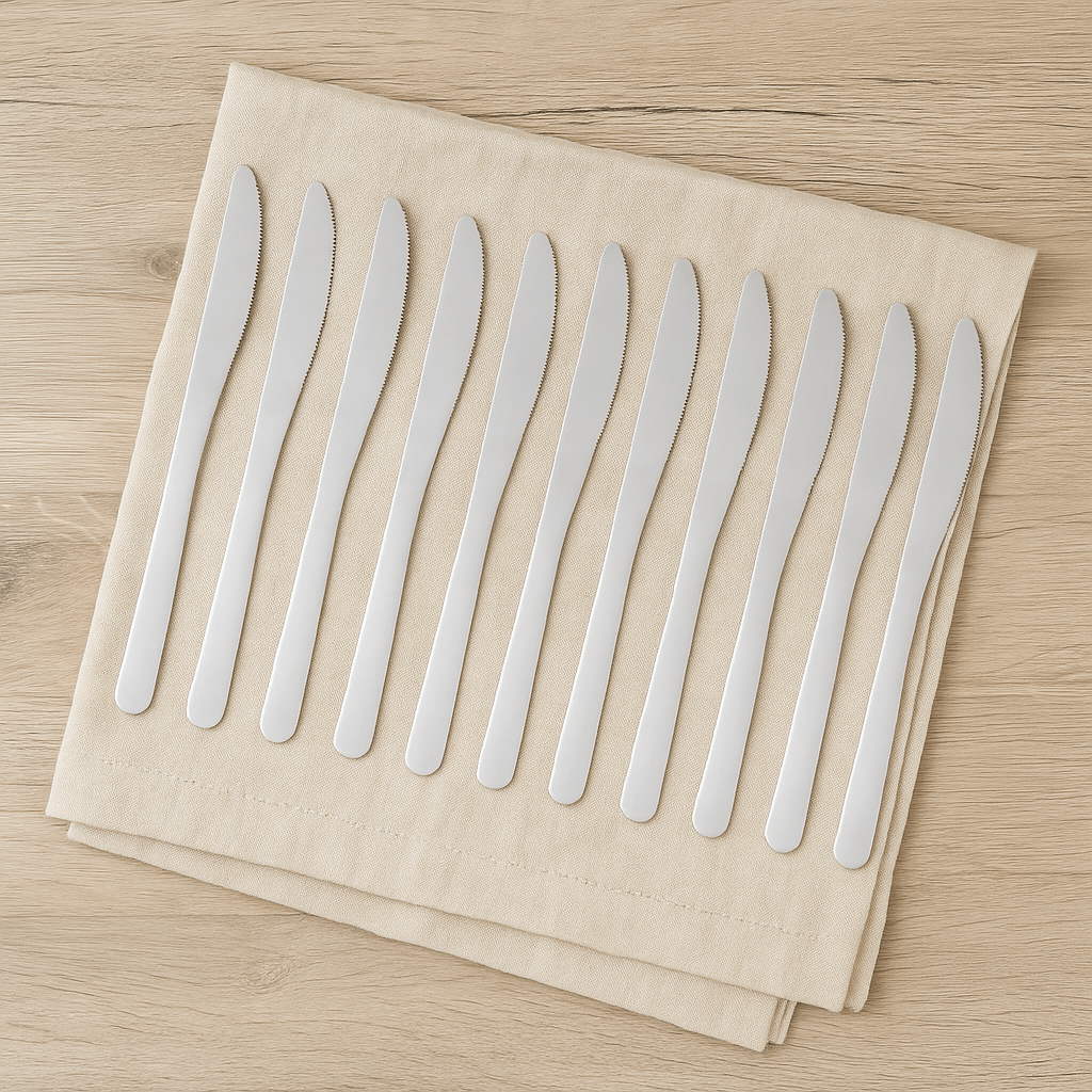 Juego de Cuchillos Económicos de 12 piezas de Acero Inoxidable Malva II B400KPSA Moven