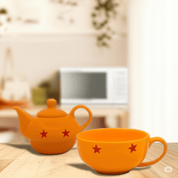 Juego de Taza de 300 ml y Tetera de 400 ml Esférica de Porcelana Esfera del Dragón Dragon Ball Z Anime Licencia MUG-BALL-02