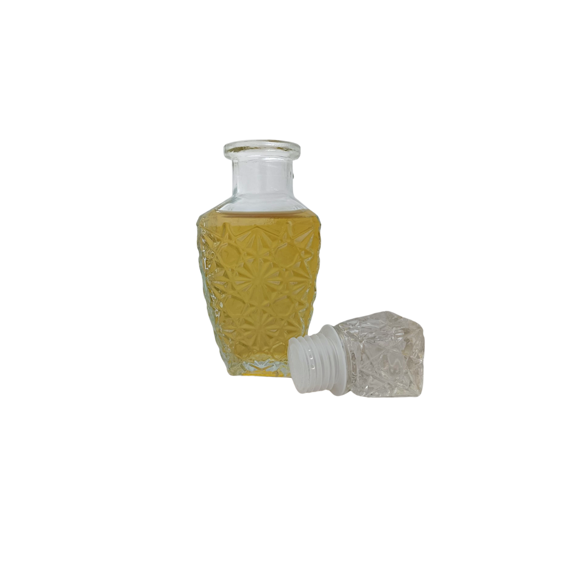 Licorera de Vidrio Tipo Cristal Cortado 250 ml para Whisky Diamante Vittori