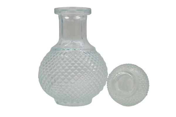 Licorera de Vidrio Tipo Cristal Circular Miconos 250 ml para Whisky Vittori