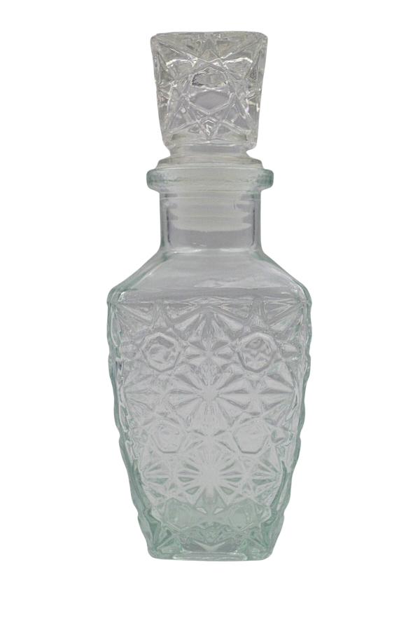 Licorera de Vidrio Tipo Cristal Cortado 250 ml para Whisky Diamante Vittori