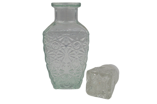 Licorera de Vidrio Tipo Cristal Cortado 250 ml para Whisky Diamante Vittori