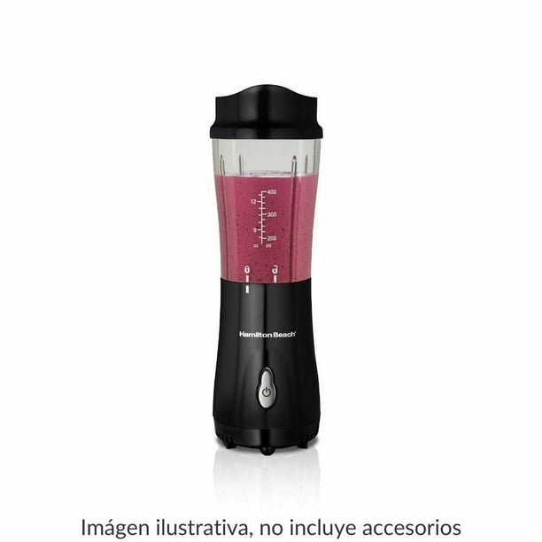 Licuadora Personal con Taza de Viaje Compacta de 400 ml Negro Hamilton Beach 51101BG