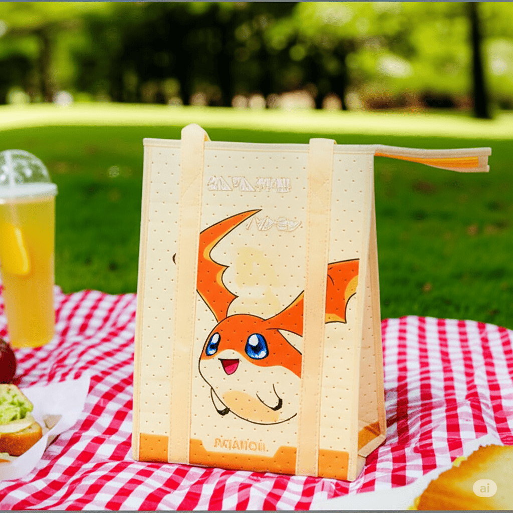 Lonchera Térmica con Cierre de 35x25 cm Patamon Digimon Anime Licencia BAG-DMON-03