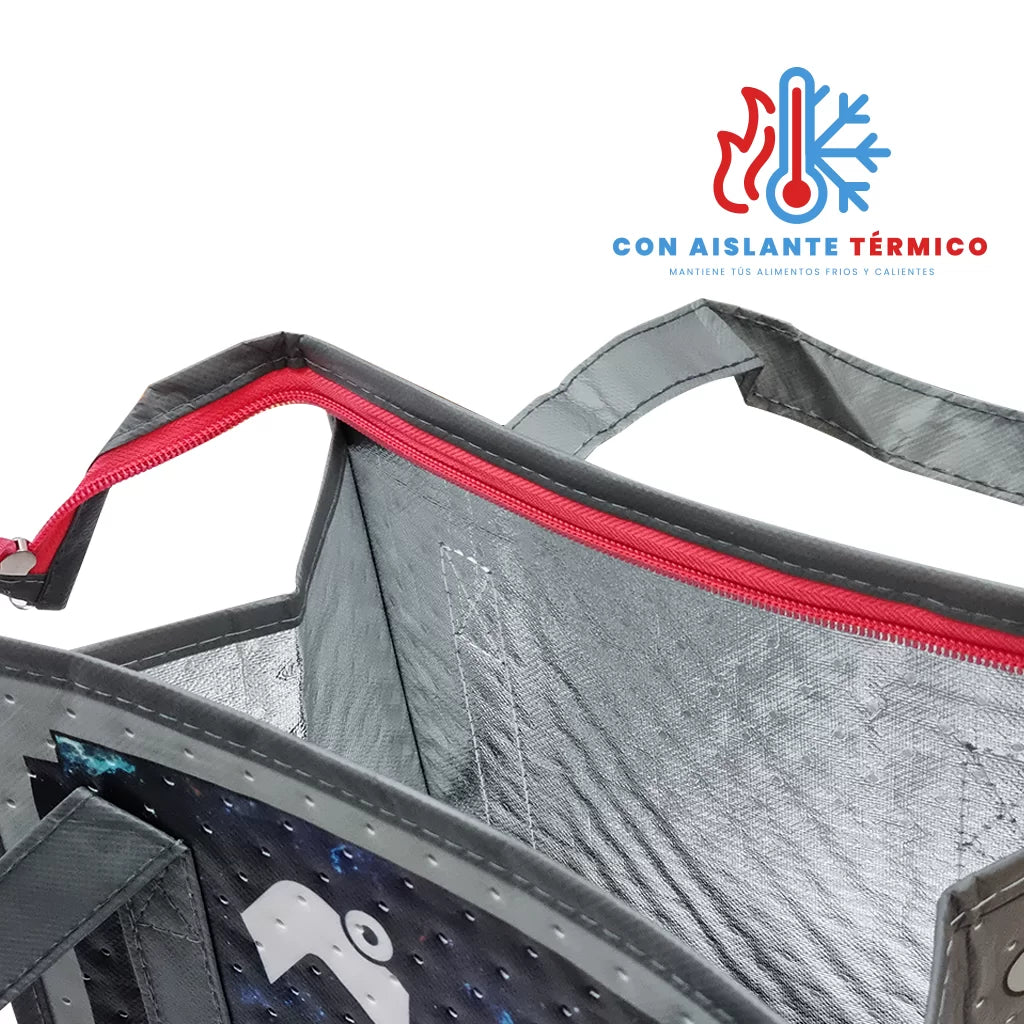 Lonchera Térmica con Cierre de 35x25 cm Pegaso Caballeros del Zodiaco Anime Licencia  BAG-CABZOD-01
