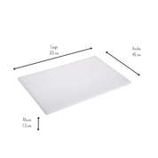 Tabla para Picar de Polietileno Blanca de 60x45x1.5 cm DS303B Buffetware