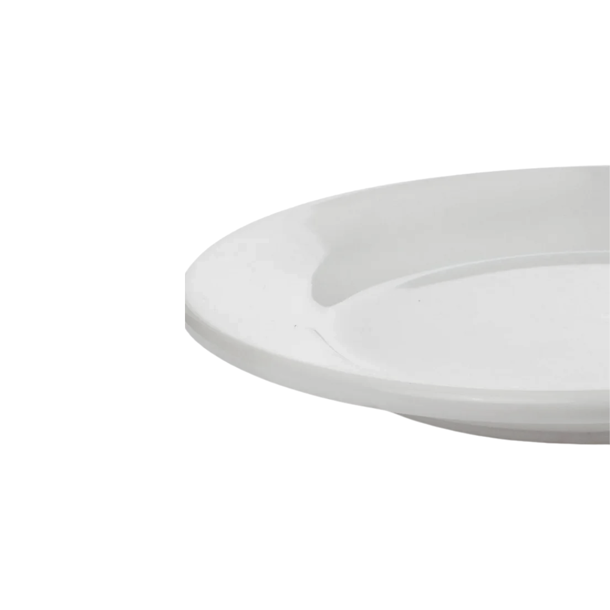 Plato Trinche Redondo de 26 cm de Loza tipo Cerámica Elegante Clásico Glacial 310101 Santa Anita