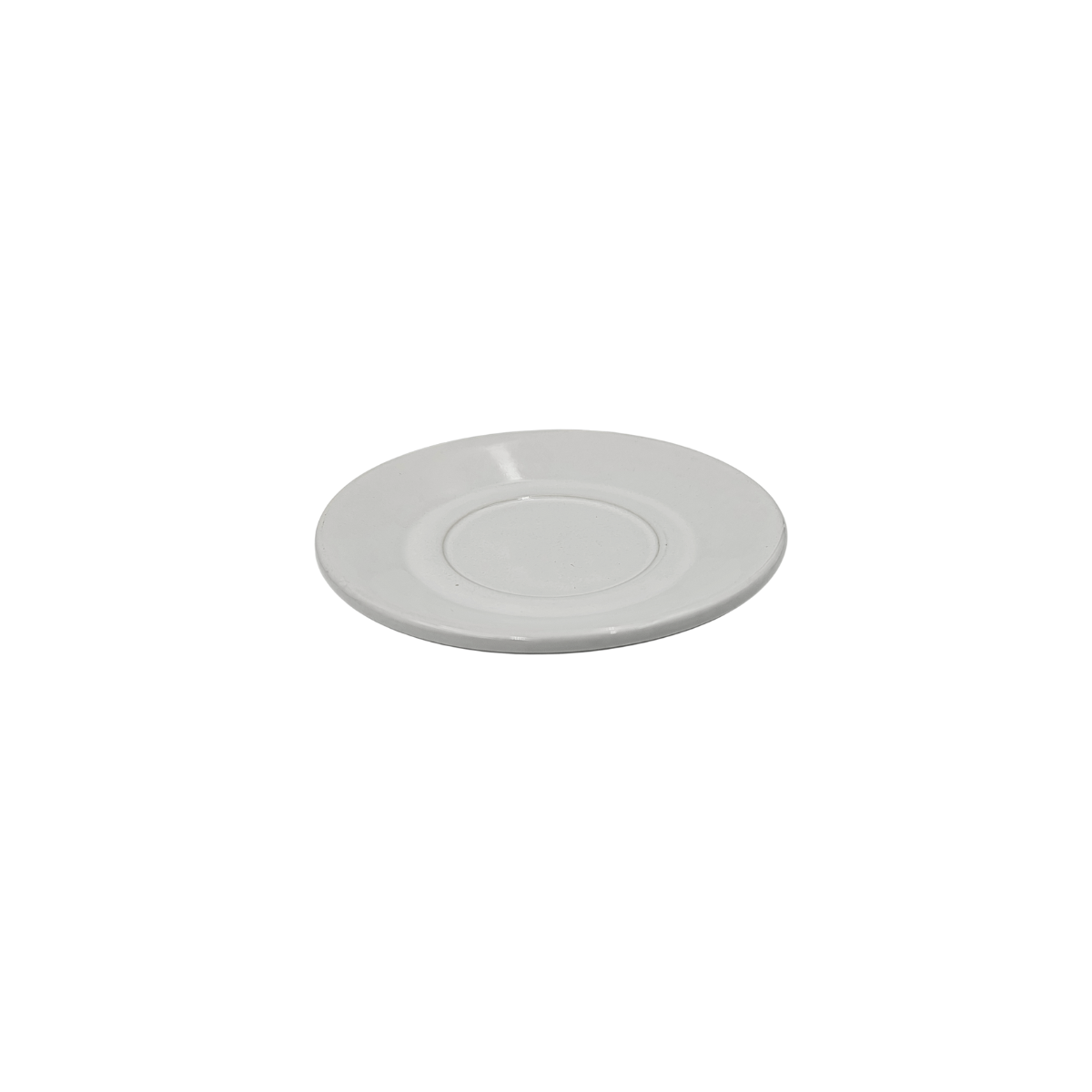 Plato Para Taza Embrocable de 12.5 cm de Loza Tipo Cerámica Elegante Clásico Blanco Glacial 310100 Santa Anita