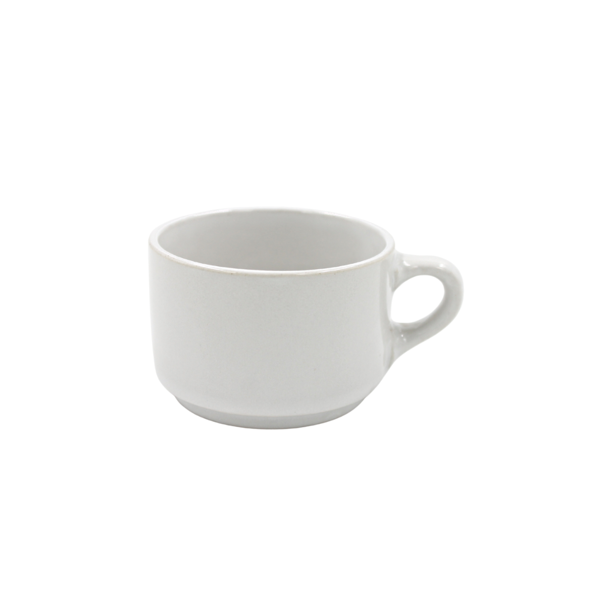 Taza moka 90 ml  3 Oz de Loza Tipo Cerámica Elegante Clásico Blanco Glacial 314794 Santa Anita