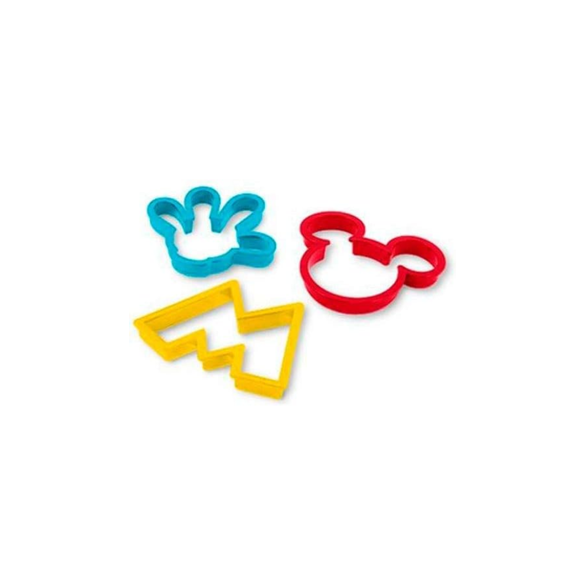Juego Set De 3 Moldes Cortadores para Galletas Mickey Mouse