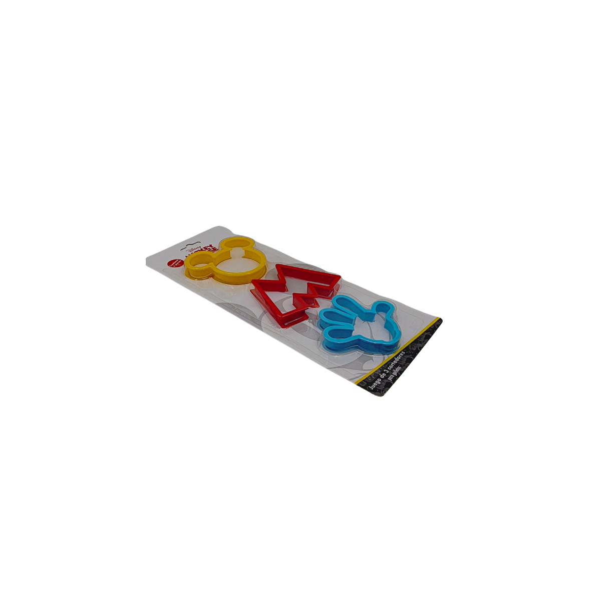 Juego Set De 3 Moldes Cortadores para Galletas Mickey Mouse