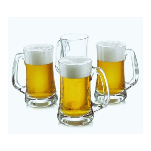 Juego de 4 Tarros de Vidrio Resistente para Cerveza de 450 ml Libbey Crisa