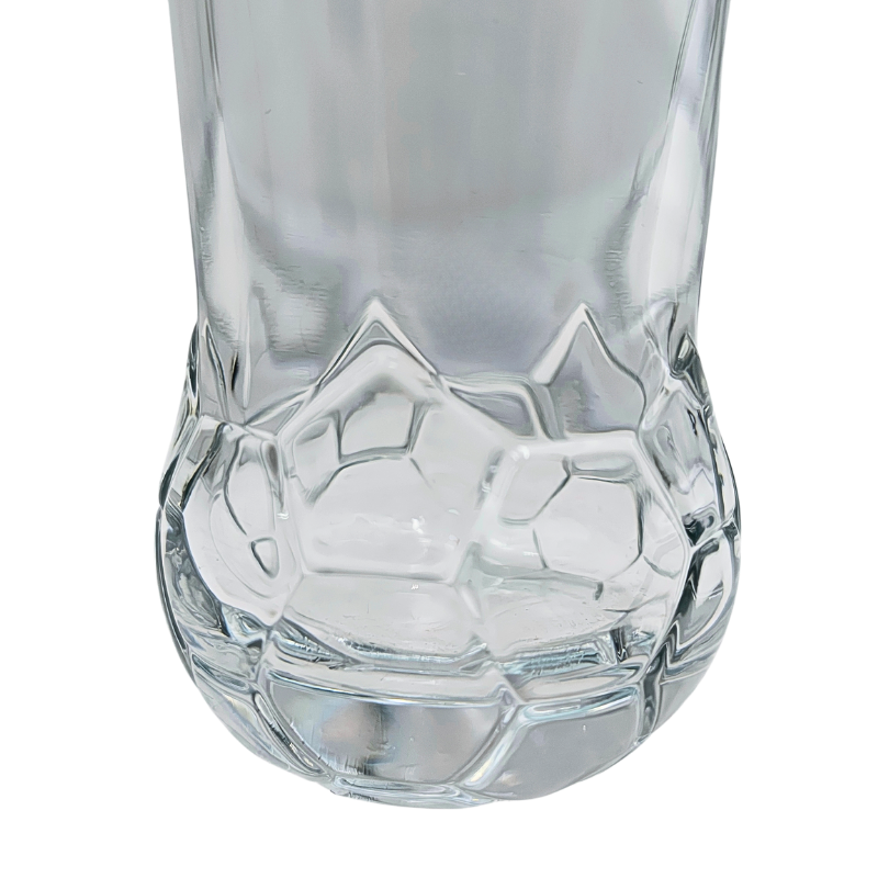 Vaso de vidrio para cerveza michelada base balón futbol 420ml