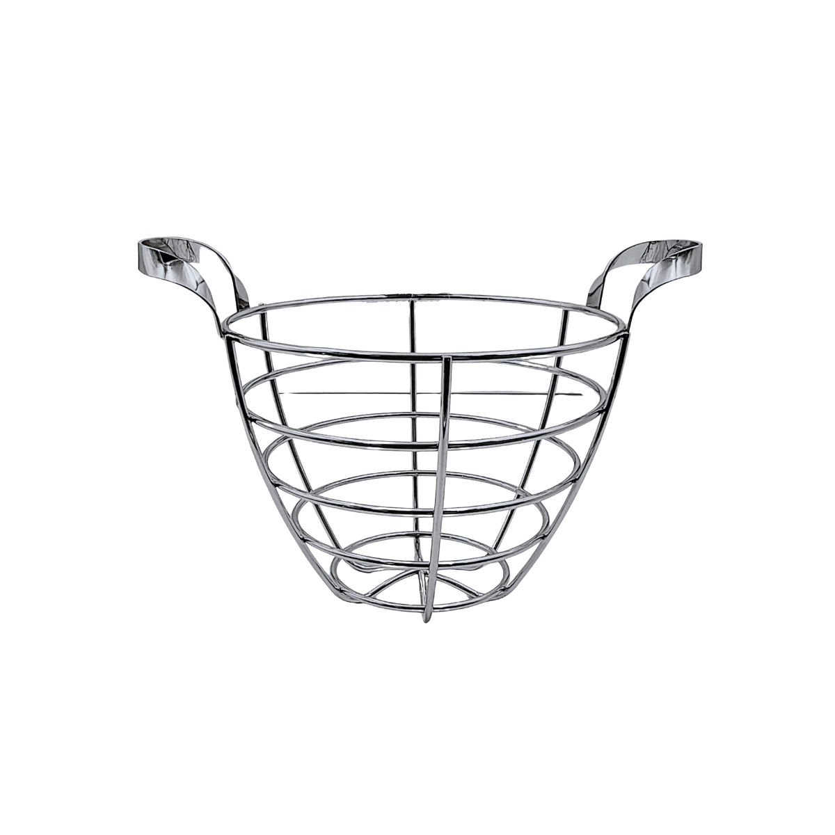 Frutero alto de acero cromado con asas moderno 23.5 x 18.5 cm TS-140 Reimart