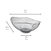 Frutero redondo moderno elegante 32 cm Alambre TS-142
