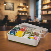 Caja organizadora de plástico multifuncional con divisiones JO-061