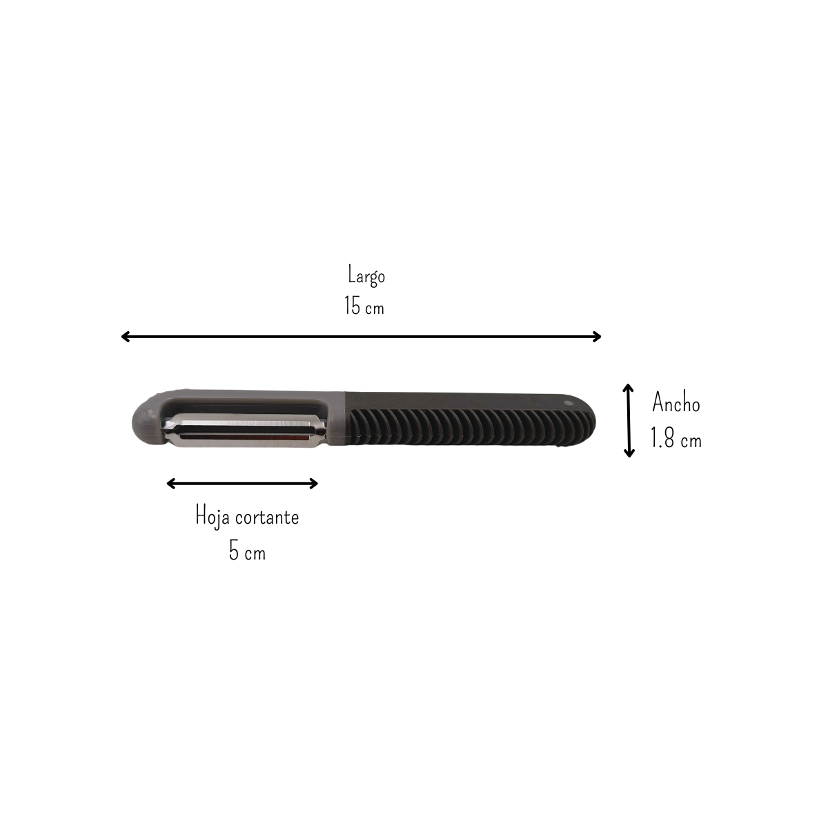 Pelador rallador 2 en 1 sacabocado Acero Inox Y Silicona