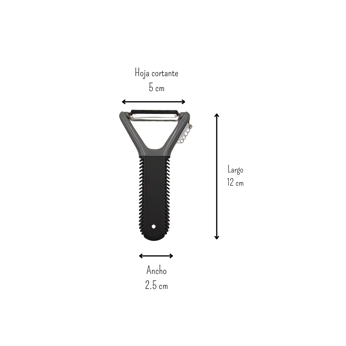 Pelador rallador 2 en 1 zester para citricos Acero Inox Y Silicona