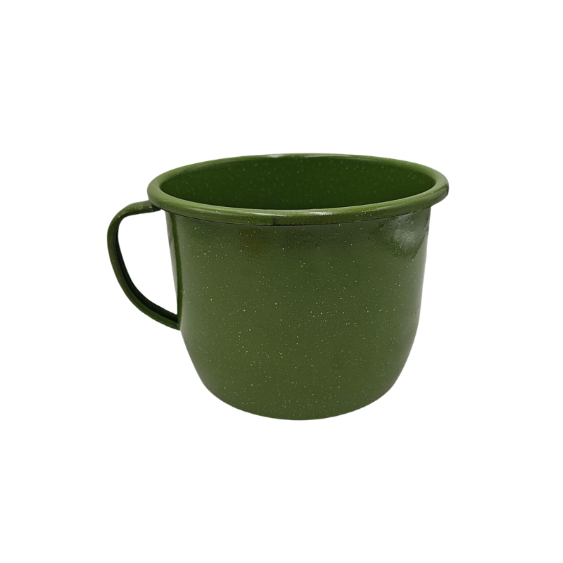 Pocillo Hervidor Olla Grande De Peltre 15 Cm 3.5 Lts Verde Jaspe Prodesa VR18, 18 VJ