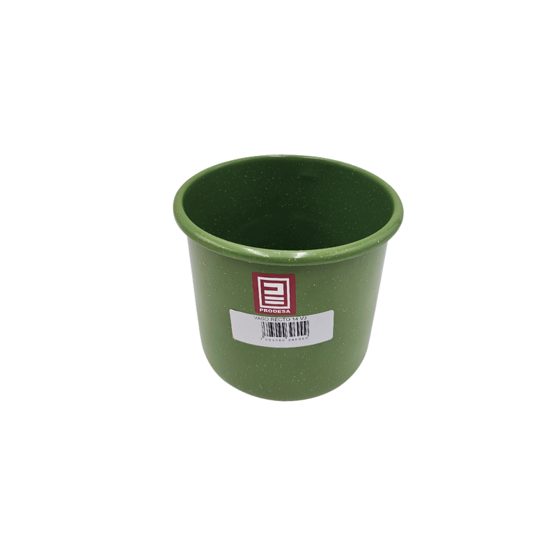 Pocillo Hervidor De Peltre Recto 14 Cm 1.9 Litros Verde Jaspeado Prodesa 14 VJ