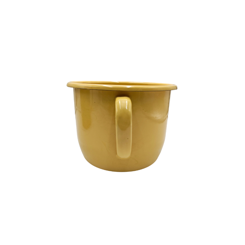 Pocillo Hervidor Olla Grande De Peltre 15 Cm 3.5 Lts Mostaza Prodesa VR18, 18MO