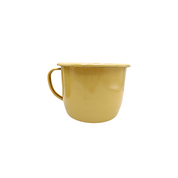 Pocillo Hervidor Olla Grande De Peltre 15 Cm 3.5 Lts Mostaza Prodesa VR18, 18MO