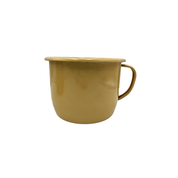 Pocillo Hervidor Olla Grande De Peltre 15 Cm 3.5 Lts Mostaza Prodesa VR18, 18MO