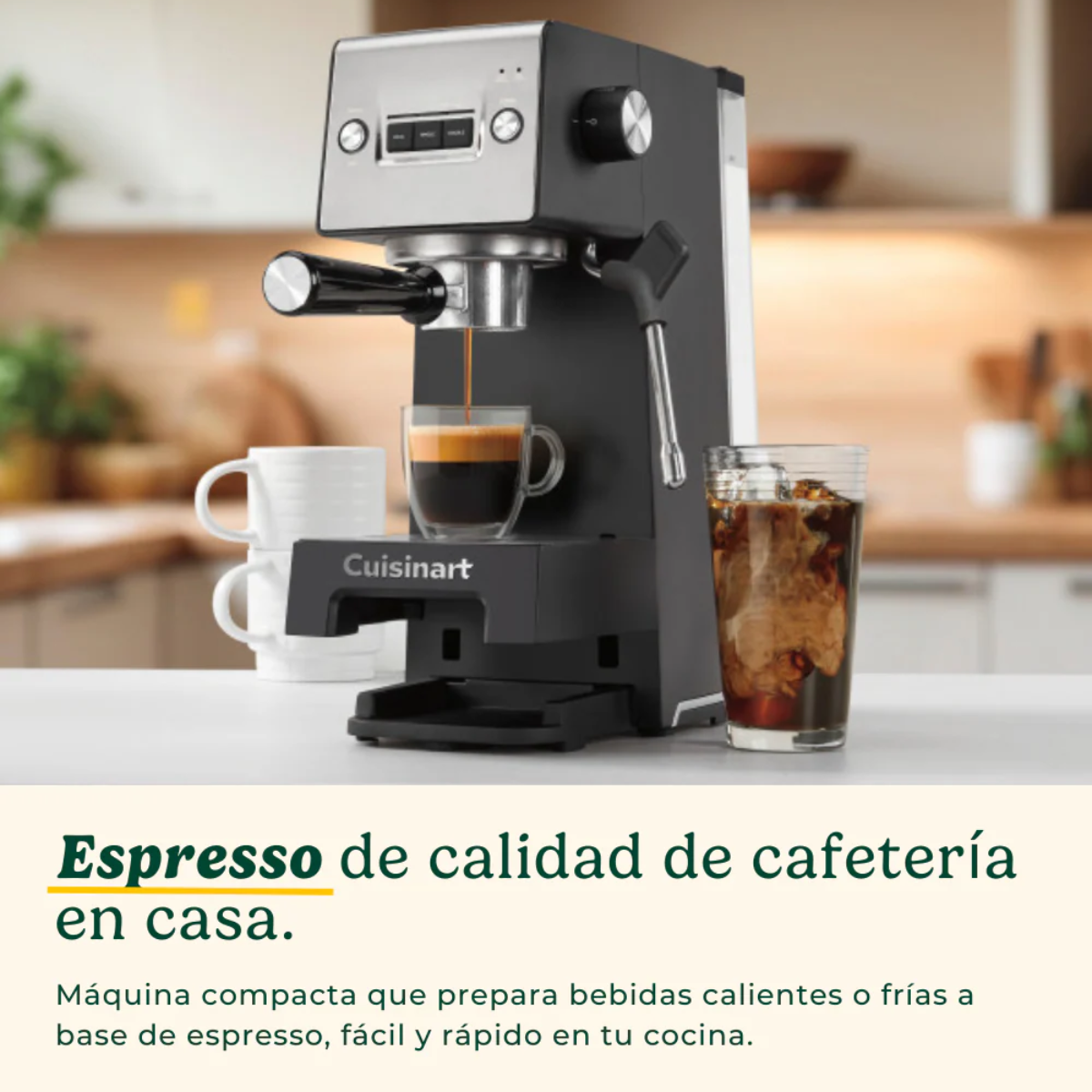Máquina cafetera slim espresso Bar™ Cuisinart EM-160ES