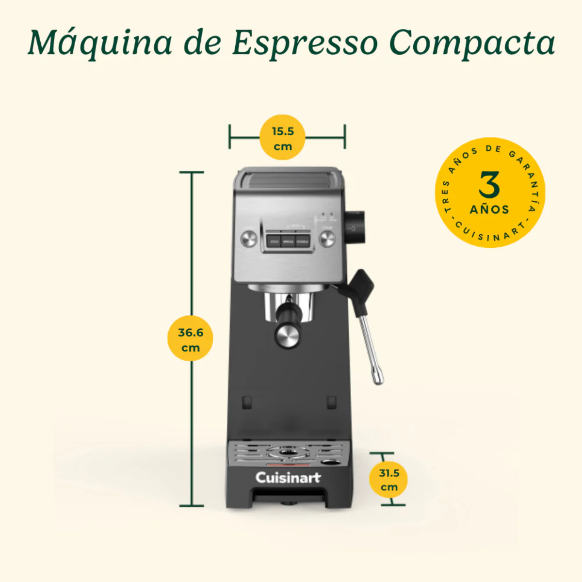 Máquina cafetera slim espresso Bar™ Cuisinart EM-160ES