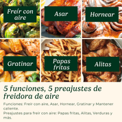 Freidora de aire capacidad 5.7 L con canastilla Cuisinart AIR-200NASES