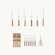 Juego bloque de cuchillos de Madera con base 14 pzs Cuisinart C77OTR-14PES