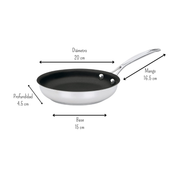 Juego Set Sartenes acero con antiadherente 2pzas 20,25 cm Cuisinart 8922-810NSES
